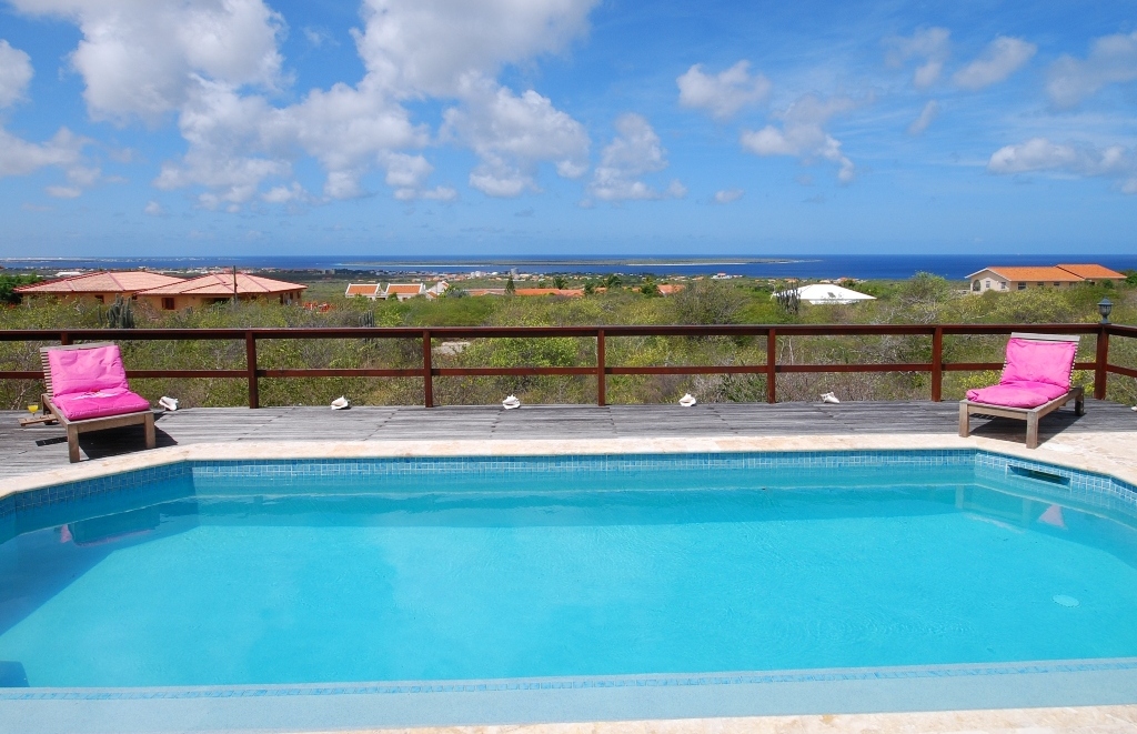 Views of the Caribbean Sea with Klein Bonaire and Kralendijk